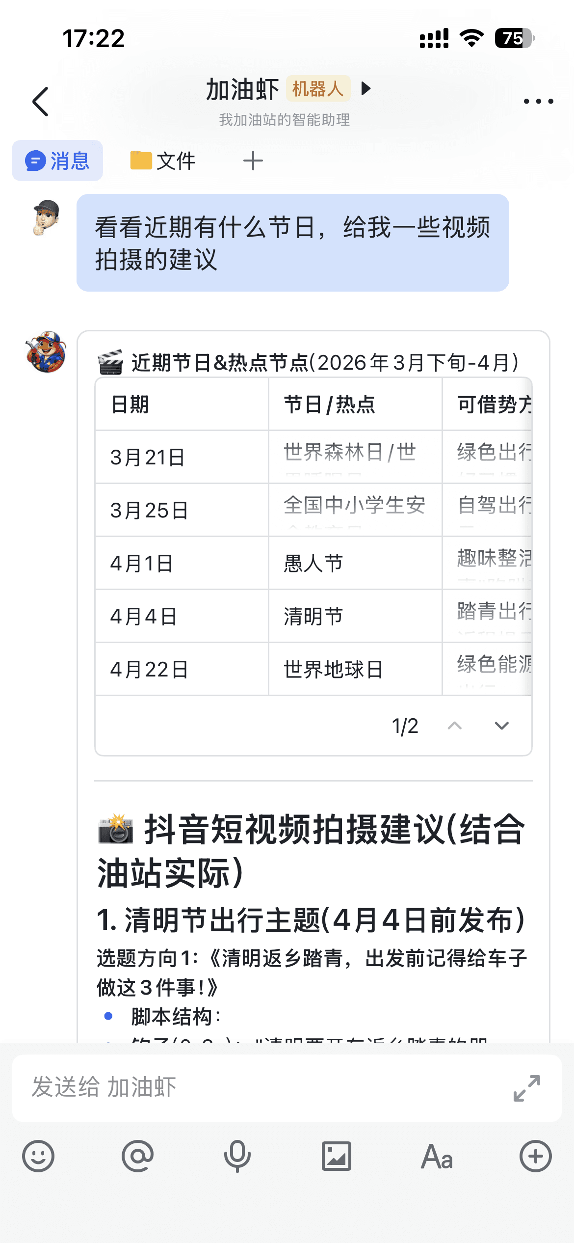 内容创作员工示例